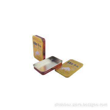 sliding-lid tin box, candy tin, sweet box